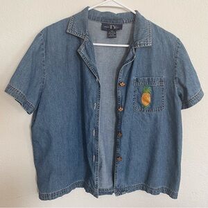Denim button up